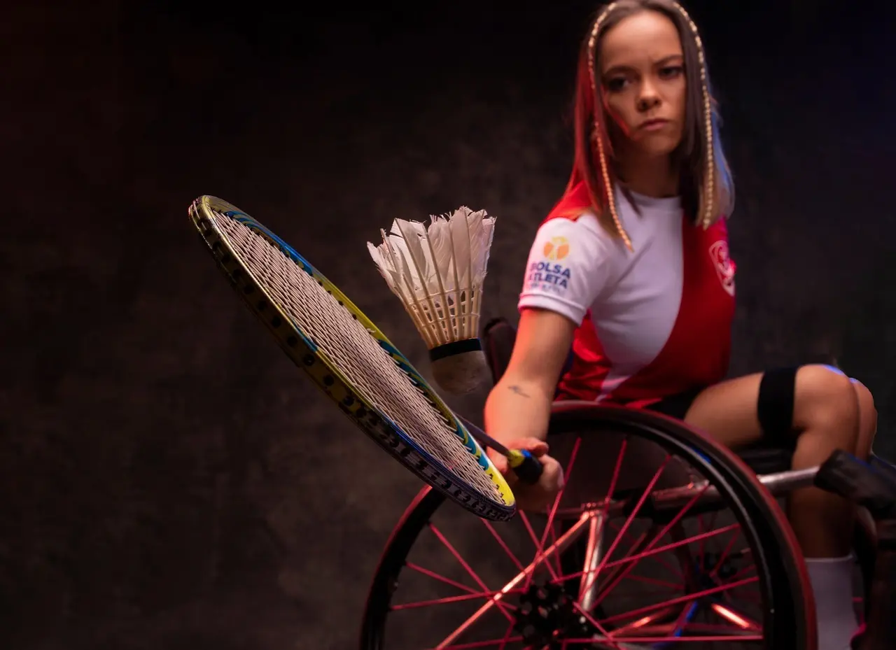 Kørestolsbadmintonspiller